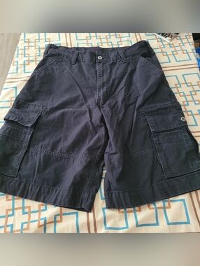 Levis Cargo Shorts Mens 34 Black Outdoor Utility Hiking Grunge Skate
